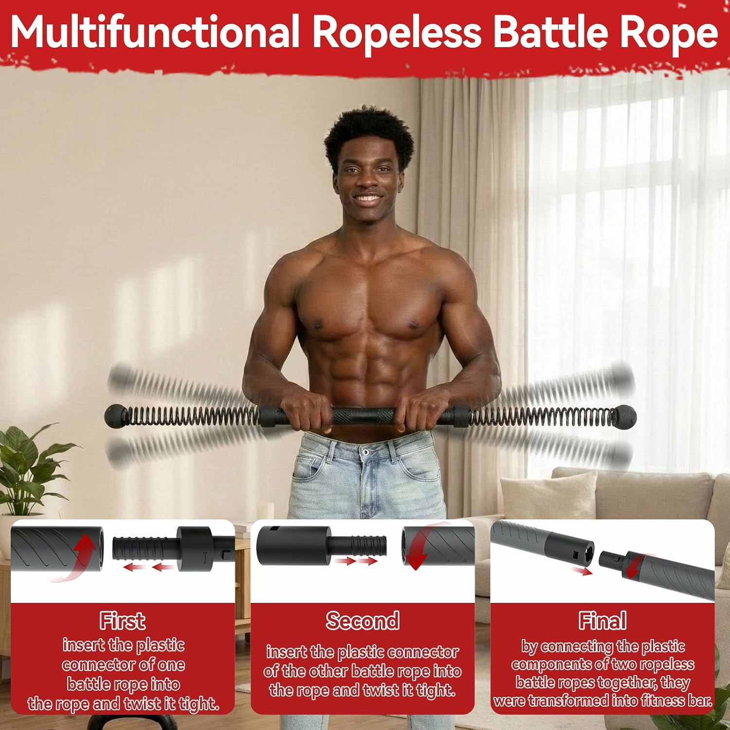 Crossfit Fitness Gear - Barra Power Twister 2-in-1 senza fili